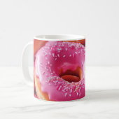 Rosa Erdbeere Donuts Kaffeetasse (Vorderseite Links)