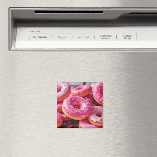 Rosa Erdbeere Donuts Magnet (In Situ (Geschirrspüler))