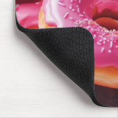 Rosa Erdbeere Donuts Mousepad (Ecke)