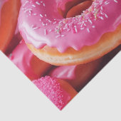 Rosa Erdbeere Donuts Seidenpapier (Ausschnitt)