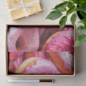 Rosa Erdbeere Donuts Seidenpapier (Geschenk)