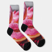 Rosa Erdbeere Donuts Socken (Rechts)
