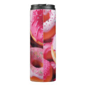 Rosa Erdbeere Donuts Thermosbecher (Rückseite)