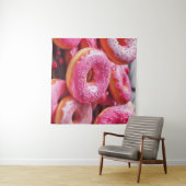 Rosa Erdbeere Donuts Wandteppich (Beispiel (Horizontal))
