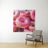 Rosa Erdbeere Donuts Wandteppich (Beispiel)