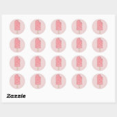 Rosa Erdbeere Eclair Ice Cream Popsikel Stickers (Blatt)