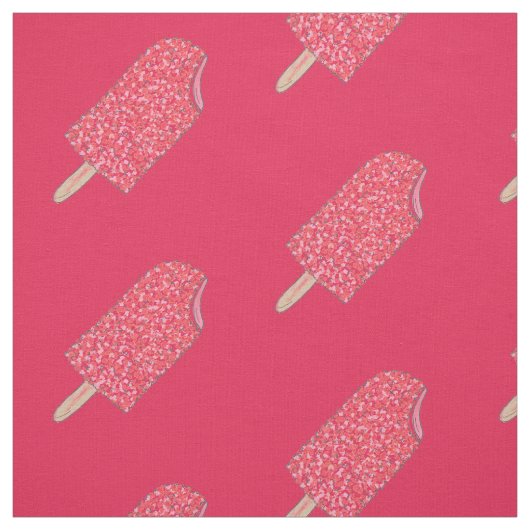 Rosa Erdbeere Eclair Ice Cream Popsim Feinschmecke Stoff (Muster)