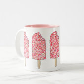 Rosa Erdbeere Eclair Popsicles Popsicle Tasse (Vorderseite Links)