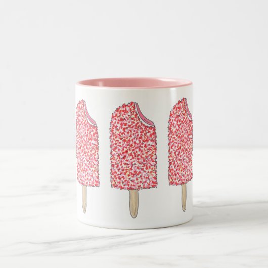 Rosa Erdbeere Eclair Popsicles Popsicle Tasse (Mittel)