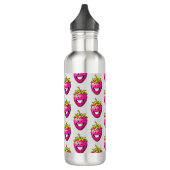Rosa Erdbeere Edelstahlflasche (Links)
