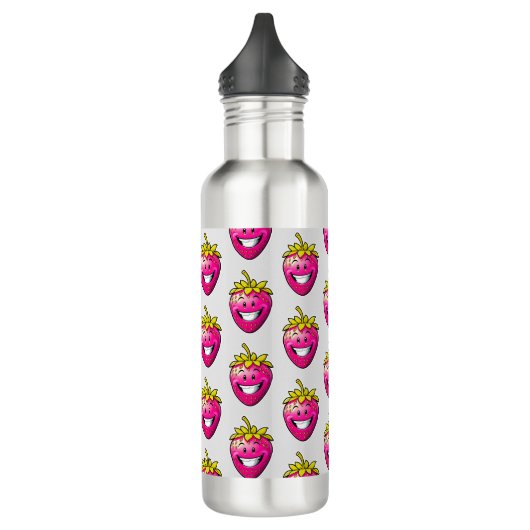 Rosa Erdbeere Edelstahlflasche (Links)