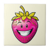 Rosa Erdbeere Fliese (Vorderseite)