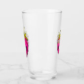 Rosa Erdbeere Glas (Links)