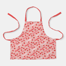 Rosa Erdbeere Individuelle Name Girls Schürze