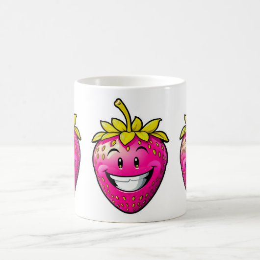 Rosa Erdbeere Kaffeetasse (Mittel)