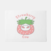 Rosa Erdbeere Kuh Klassischer T - Shirt Fußmatte (Vorderseite)