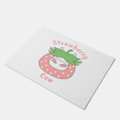 Rosa Erdbeere Kuh Klassischer T - Shirt Fußmatte (Schrägansicht)