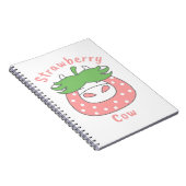 Rosa Erdbeere Kuh Klassischer T - Shirt Notizblock (Rechte Seite)