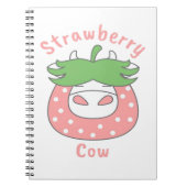 Rosa Erdbeere Kuh Klassischer T - Shirt Notizblock (Vorderseite)