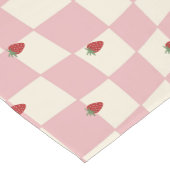 Rosa Erdbeere Kurzer Tischläufer (Ecke)