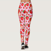 Rosa Erdbeere Leggings (Rückseite)