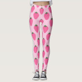Rosa Erdbeere Leggings (Vorderseite)