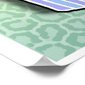 Rosa Erdbeere Mattiert BLUE CUPCAKE POSTER (Ecke)