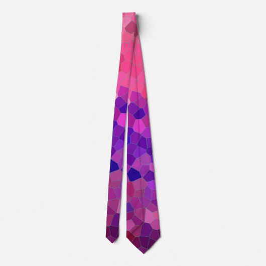 Rosa Erdbeere Mosaikmuster Krawatte (Rückseite)