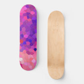 Rosa Erdbeere Mosaikmuster Skateboard (Vorderseite)