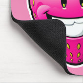 Rosa Erdbeere Mousepad (Ecke)
