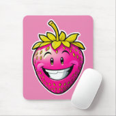 Rosa Erdbeere Mousepad (Mit Mouse)