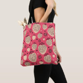Rosa Erdbeere nahtloses Muster Tasche (Von Nahem)