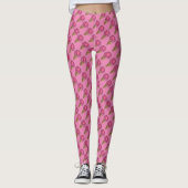 Rosa Erdbeere Schotter Eiscreme Kone Leggings (Vorderseite)