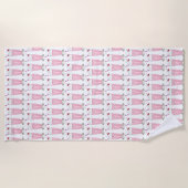 Rosa Erdbeere Schütteln Eiscreme Milchshake Feinsc Strandtuch (Vorderseite)