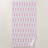 Rosa Erdbeere Schütteln Eiscreme Milchshake Feinsc Strandtuch (Vorderseite)