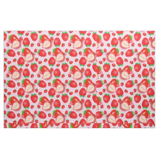 Rosa Erdbeere Stoff (Fat Quarter (45,7 x 55,9 cm))