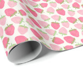 Rosa Erdbeere Süß und Fruchtig  Geschenkpapier (Rolleneckpunkt)