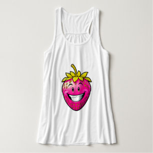 Rosa Erdbeere Tank Top
