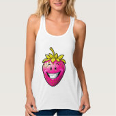 Rosa Erdbeere Tank Top (Vorderseite)