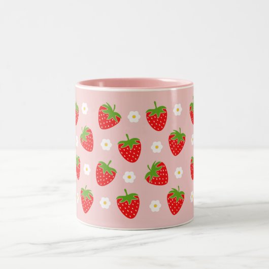 Rosa Erdbeere Tasse (Mittel)