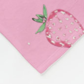 Rosa Erdbeere und Vliesschwarz Fleecedecke (Ecke)