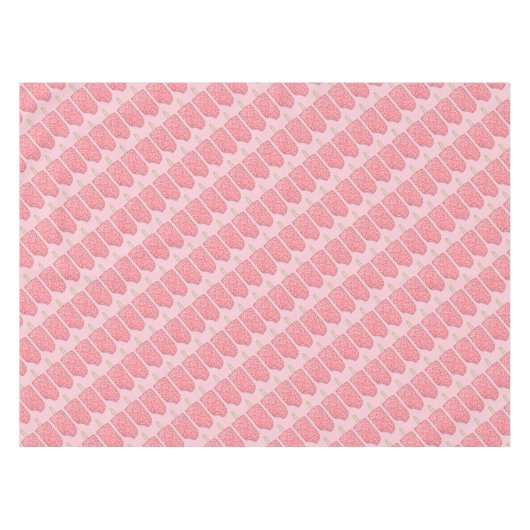 Rosa Erdbeere Zittertorte Ice Creme Popsicle Lolol Tischdecke (Vorderseite (Horizontal))