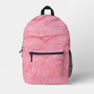 Rosa Erdbeereiscreme-Textur Bedruckter Rucksack