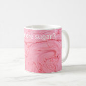 Rosa Erdbeereiscreme-Textur Kaffeetasse (VorderseiteRechts)