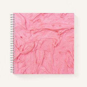 Rosa Erdbeereiscreme-Textur Notizblock