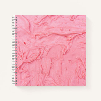 Rosa Erdbeereiscreme-Textur Notizblock