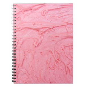 Rosa Erdbeereiscreme-Textur Notizblock