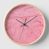 Rosa Erdbeereiscreme-Textur Uhr (Vorderseite)