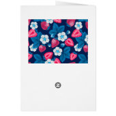 Rosa Erdbeeren auf blau (Hinten)