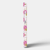 Rosa Erdbeeren Benutzerdefinierte Monogram-Telefon Case-Mate iPhone Hülle (Rückseite / Links)